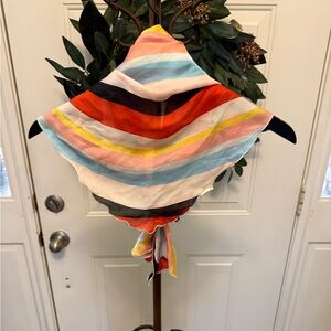 Pretty Unique Silky Soft Multi Colored Stripe Lightweight Bandana Scarf